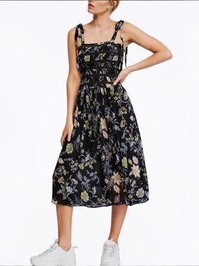 hanky hem midi dress Jannah Black Strapless Hanky Hem Midi Dress - US 8